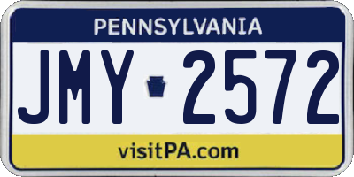 PA license plate JMY2572