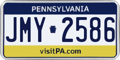 PA license plate JMY2586