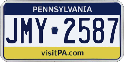 PA license plate JMY2587
