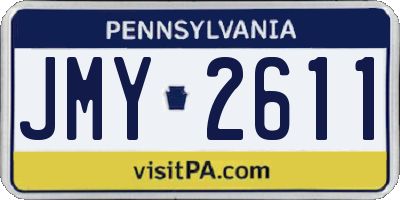 PA license plate JMY2611