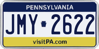 PA license plate JMY2622