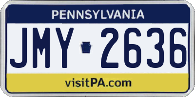 PA license plate JMY2636