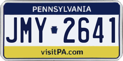 PA license plate JMY2641