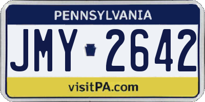 PA license plate JMY2642