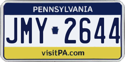 PA license plate JMY2644