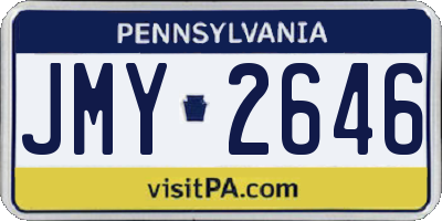 PA license plate JMY2646
