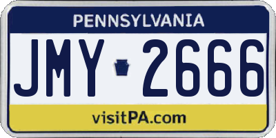 PA license plate JMY2666