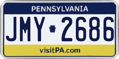 PA license plate JMY2686