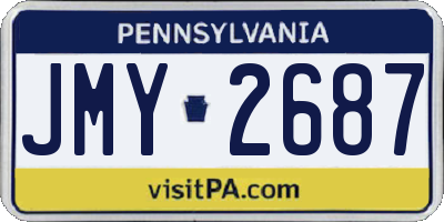 PA license plate JMY2687