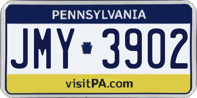 PA license plate JMY3902