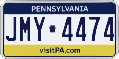PA license plate JMY4474
