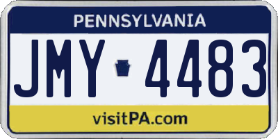 PA license plate JMY4483