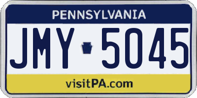 PA license plate JMY5045