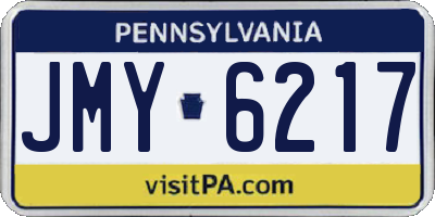 PA license plate JMY6217