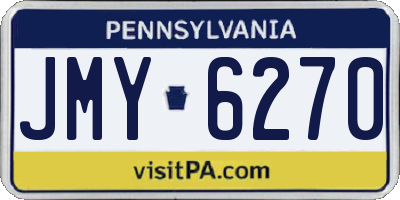 PA license plate JMY6270