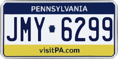 PA license plate JMY6299
