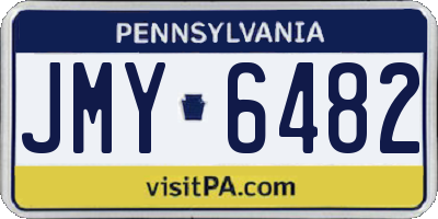 PA license plate JMY6482