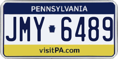 PA license plate JMY6489