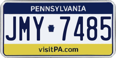 PA license plate JMY7485