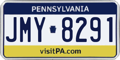 PA license plate JMY8291