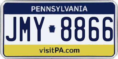PA license plate JMY8866
