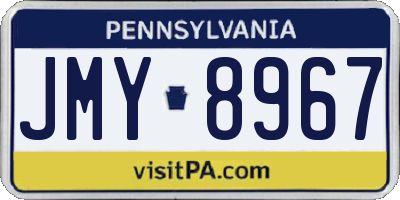 PA license plate JMY8967
