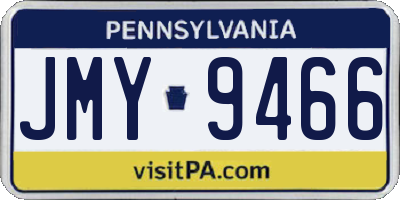 PA license plate JMY9466
