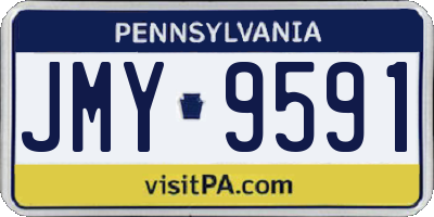 PA license plate JMY9591
