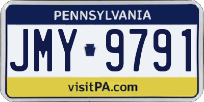 PA license plate JMY9791