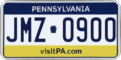 PA license plate JMZ0900