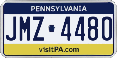 PA license plate JMZ4480