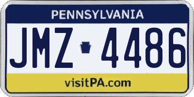 PA license plate JMZ4486