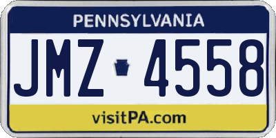 PA license plate JMZ4558