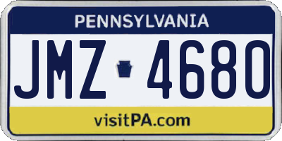 PA license plate JMZ4680