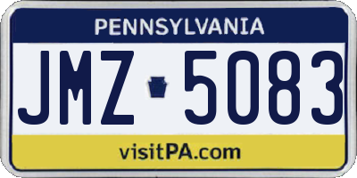 PA license plate JMZ5083
