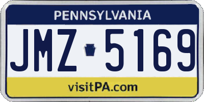 PA license plate JMZ5169