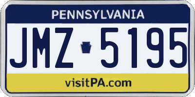 PA license plate JMZ5195