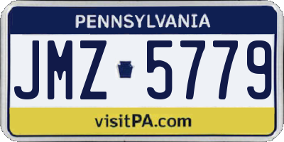 PA license plate JMZ5779