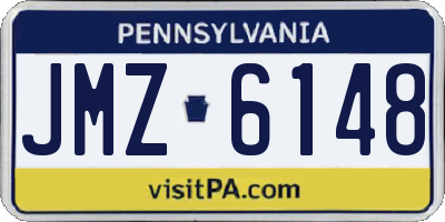 PA license plate JMZ6148