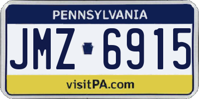 PA license plate JMZ6915