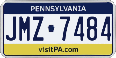 PA license plate JMZ7484
