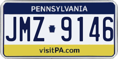 PA license plate JMZ9146