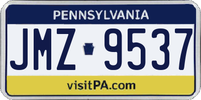 PA license plate JMZ9537