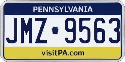 PA license plate JMZ9563