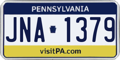 PA license plate JNA1379