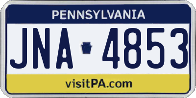 PA license plate JNA4853