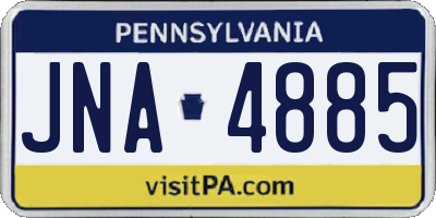 PA license plate JNA4885