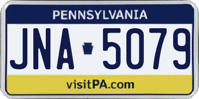 PA license plate JNA5079