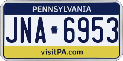 PA license plate JNA6953