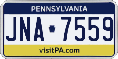 PA license plate JNA7559
